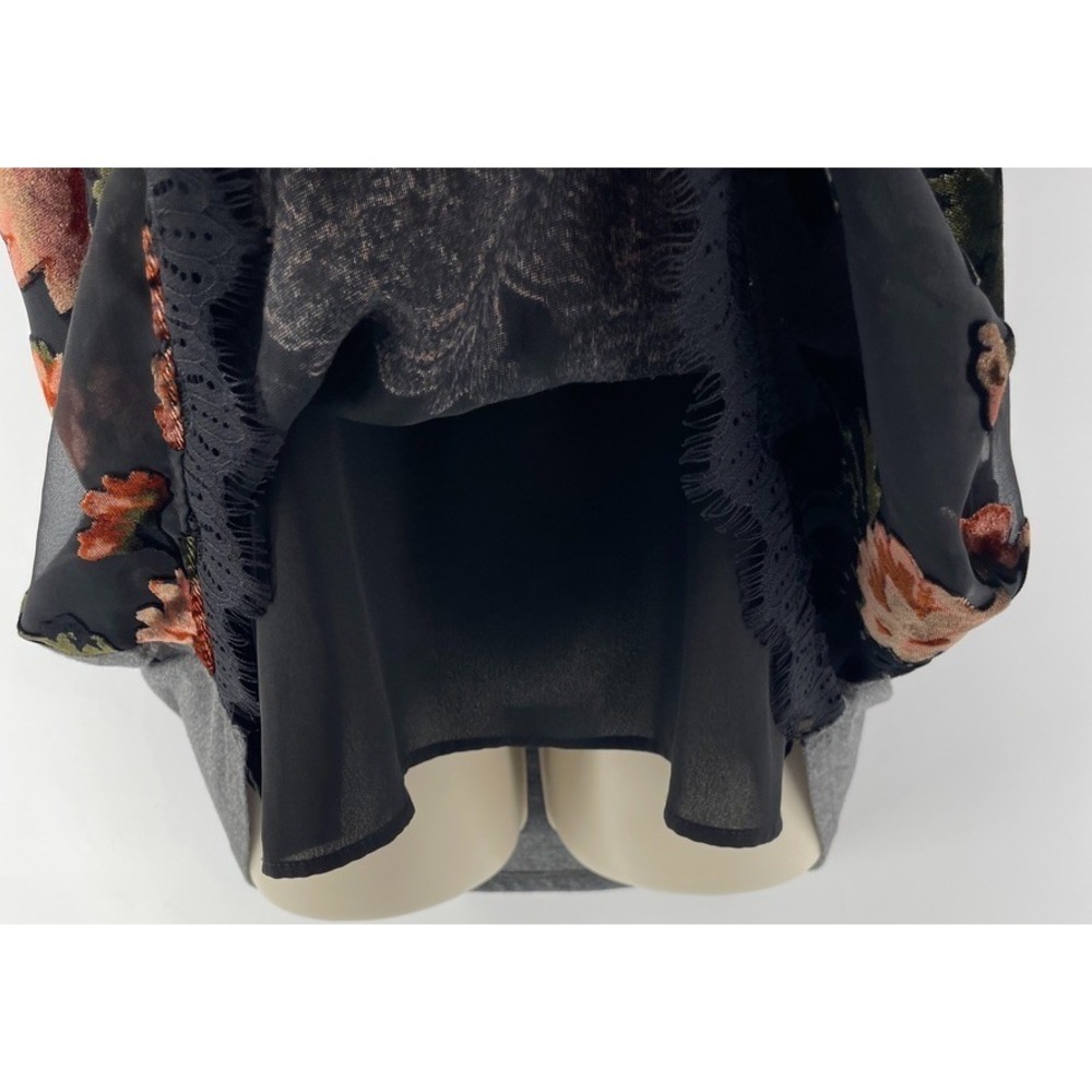 Xhilaration Y2K Floral Velvet Burnout Tank Top Size M Bloomcore Whimsigoth Fairy - Picture 7 of 10
